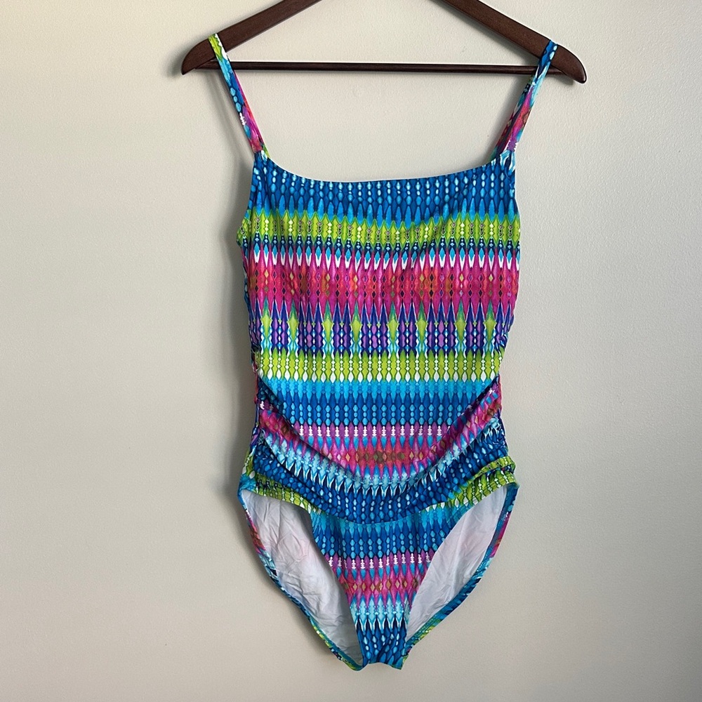 La Blanca Colorful Tummy Control One Piece Swimsuit